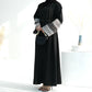 Embroidered open abaya