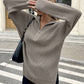 Women's High-Collar Zipper Knit Sweater