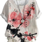 Women's Floral Cotton-Linen Tunic