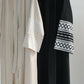 Embroidered open abaya