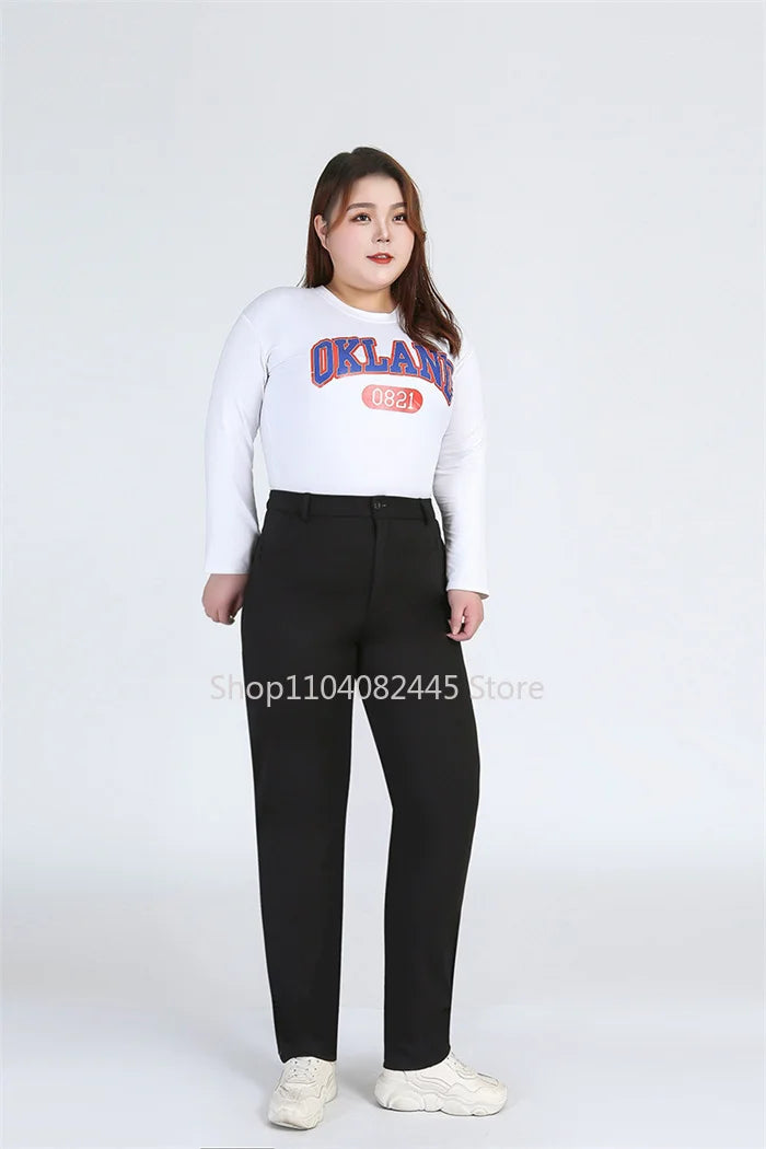 Women's Plus-Size Stretch Black Pants