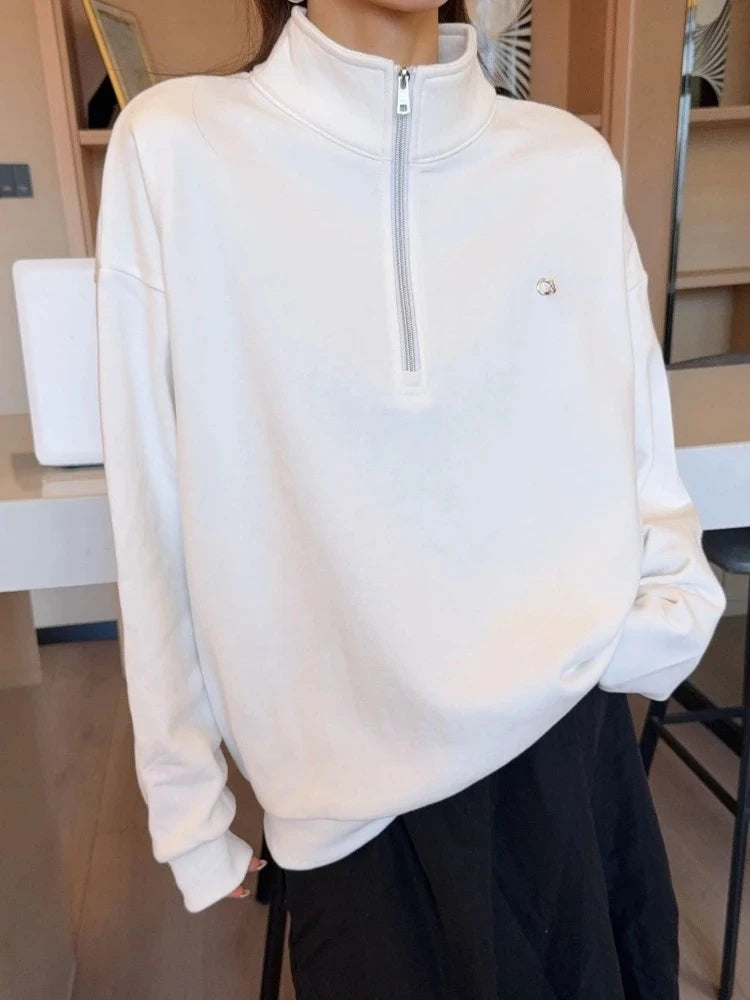 Women's Gray Zip-Up Hoodie