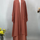 Chiffon Open Abaya Kaftan for Women
