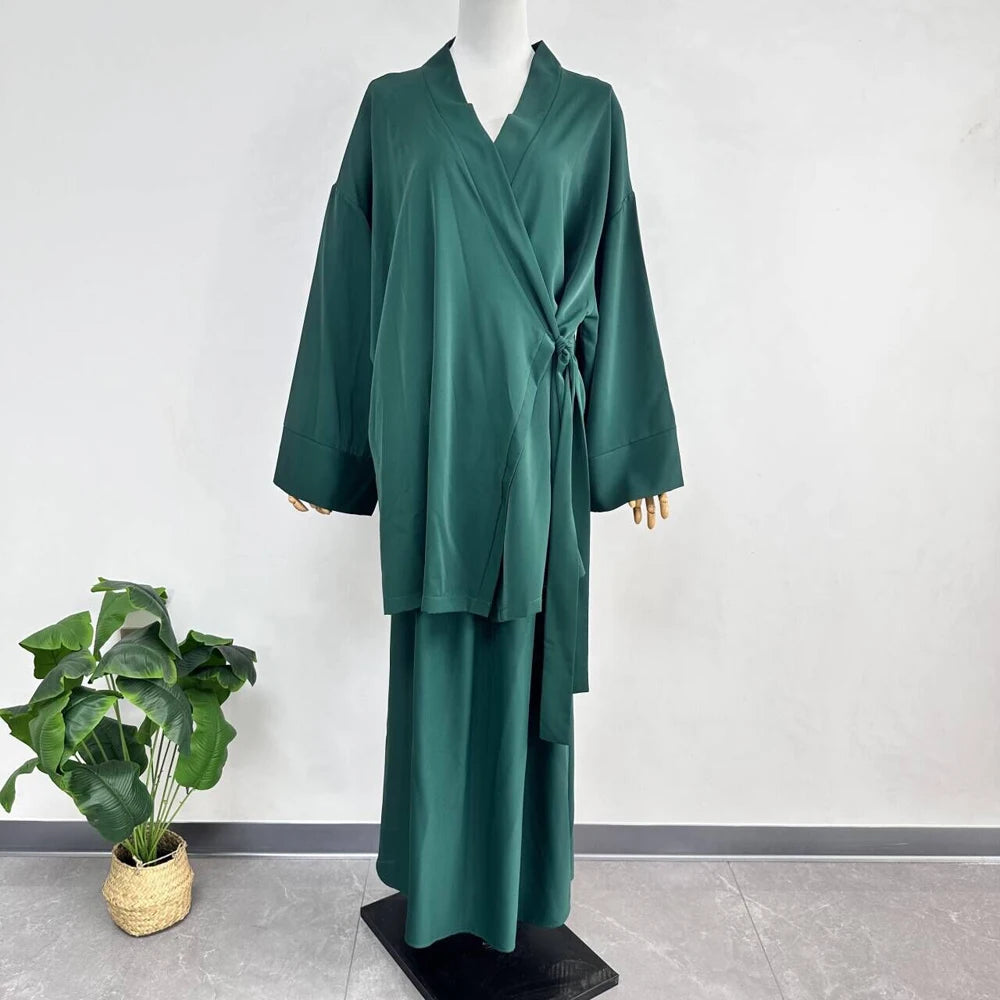 Nida Co Ord Set Kimono with Strap