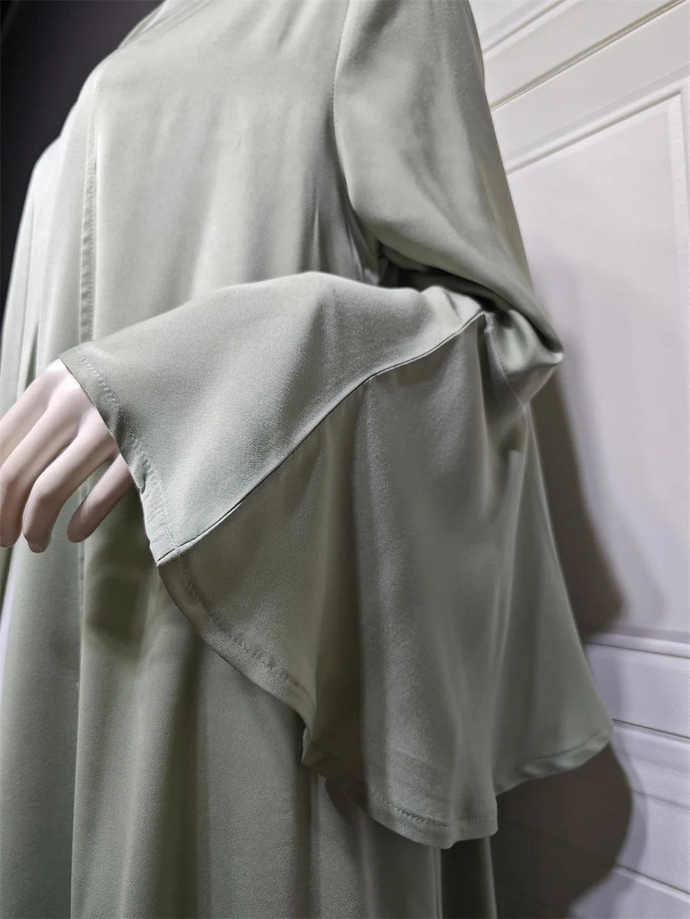 Ruffle Sleeve Open Abaya Kimono