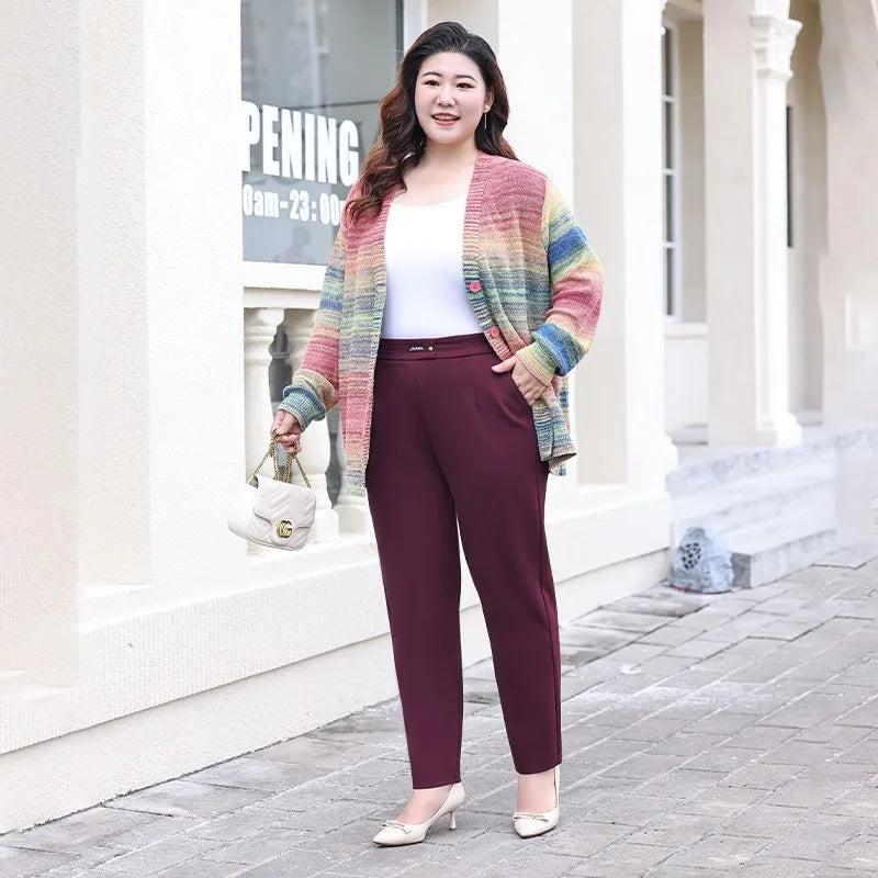 Women's Plus-Size High-Waist Pencil Pants