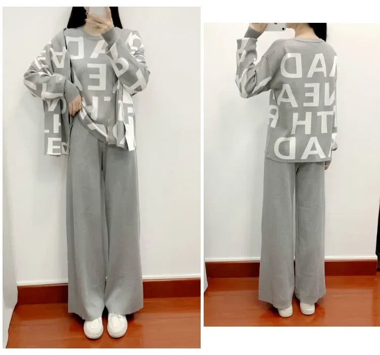 Women's 3-Piece Knit Tracksuit Set