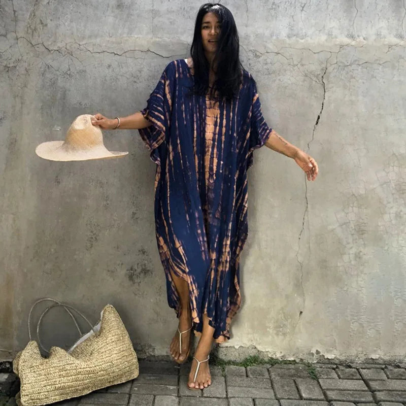 Plus-Size Women's Beach Kaftan Cover-Up