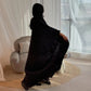 Dubai Diamonds Open-Front Abaya Kaftan