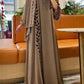 Women's Embroidered Abaya Dress with Scarf