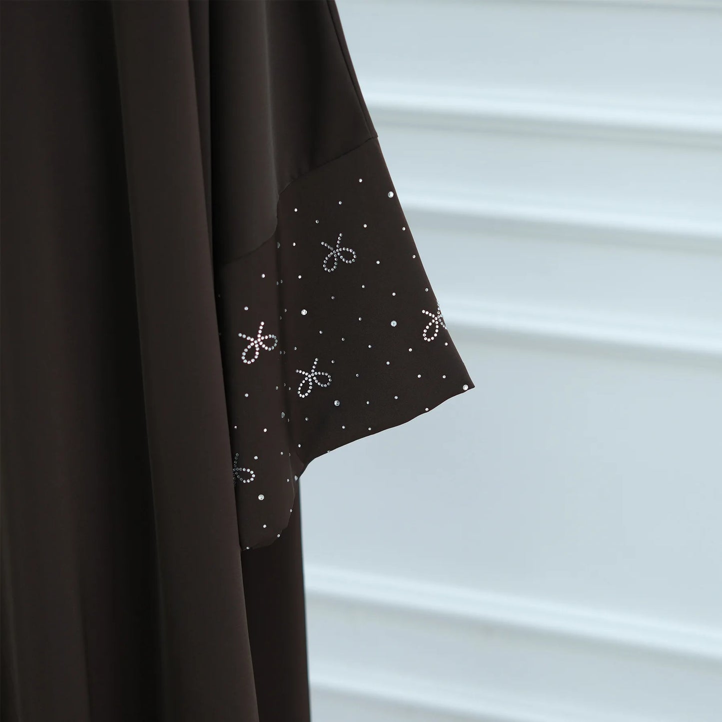 Women's Embroidered Open Front Abaya Jacket