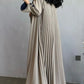 Contrast Trim Open-Front Abaya Cardigan