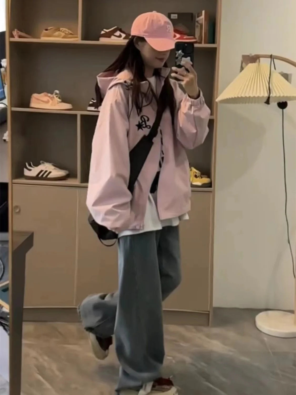 Women's Pink Korean Gorpcore Jacket