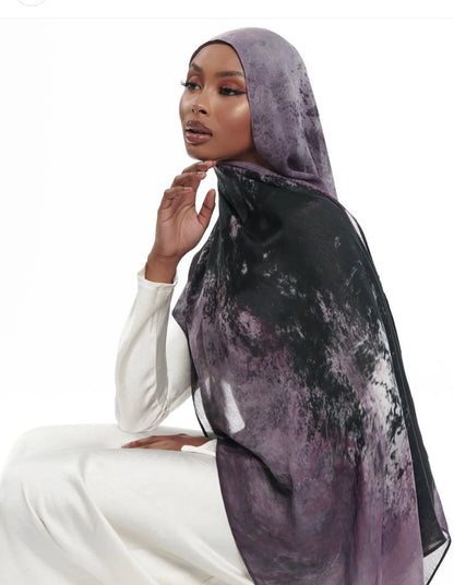 Watercolor Floral Cotton Hijab