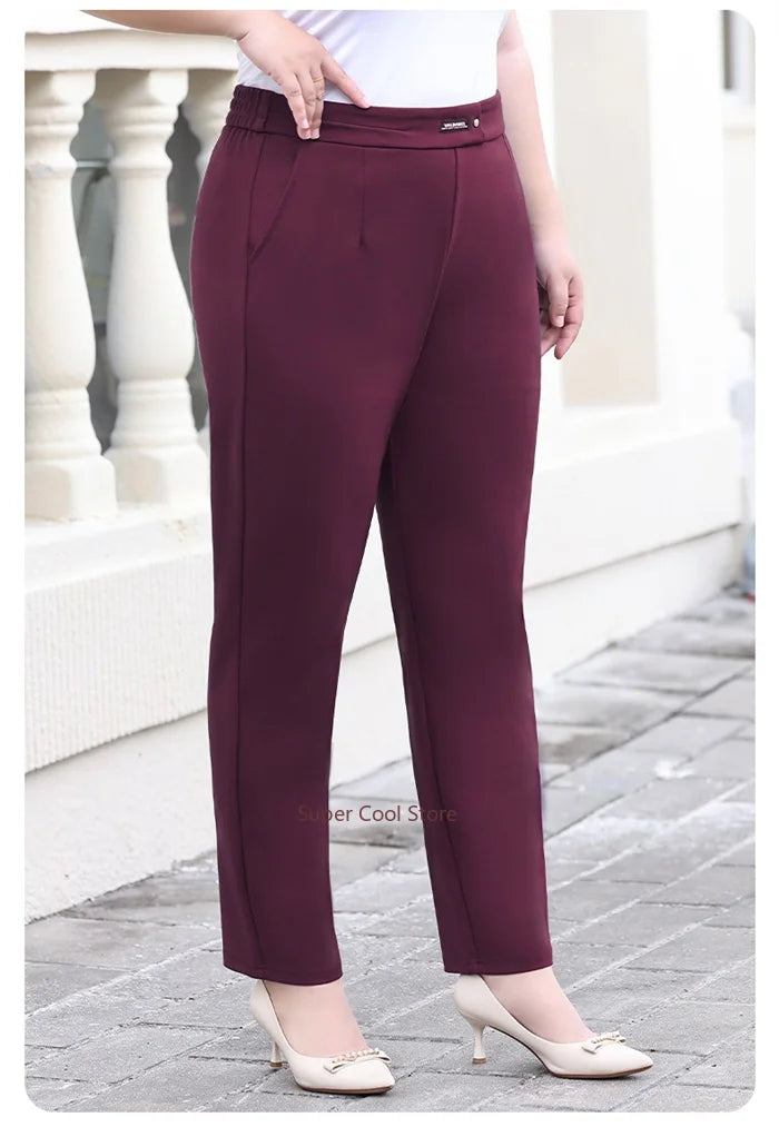 Women's Plus-Size High-Waist Pencil Pants