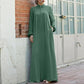 Women's Zipper Front Abaya Kaftan Dress