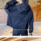 Plus-Size Hooded Windbreaker Jacket