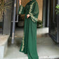 Women's Embroidered Abaya Dress with Scarf