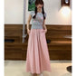 Women's High-Waist A-Line Midi Skirt