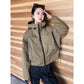 Plus-Size Hooded Windbreaker Jacket