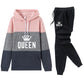 Women's Queen Print Hoodie & Sweatpants Set