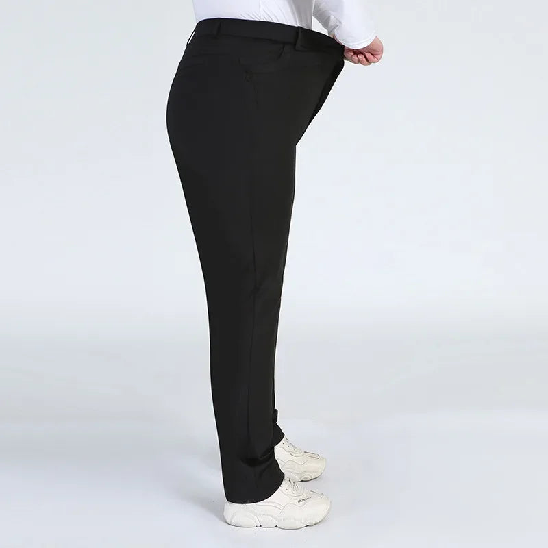 Women's Plus-Size Stretch Black Pants