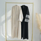 Embroidered open abaya