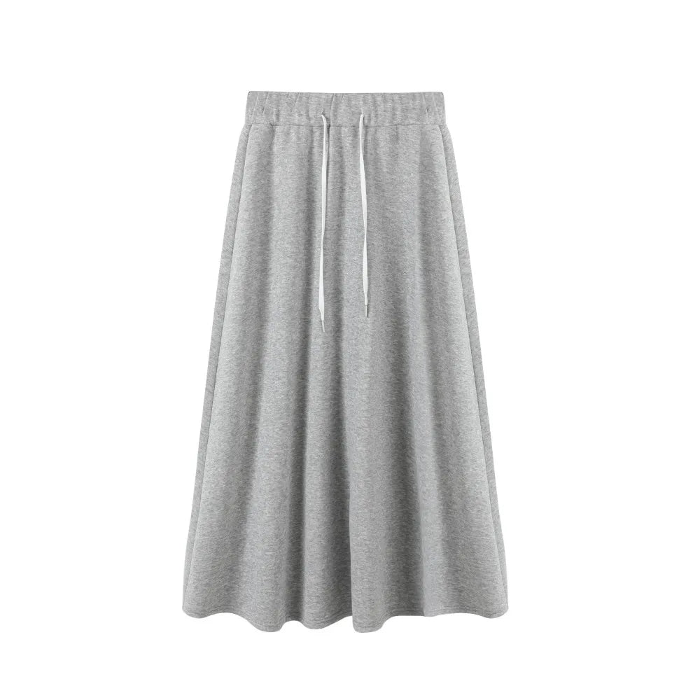 Women's High-Waist Pleated A-Line Skirt