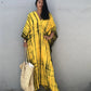Plus-Size Women's Beach Kaftan Cover-Up
