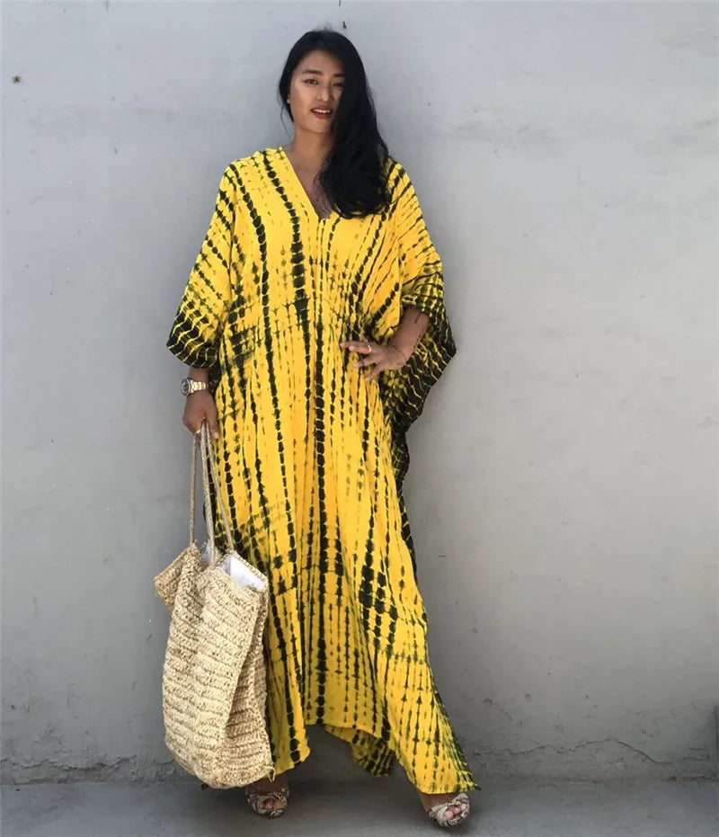 Plus-Size Women's Beach Kaftan Cover-Up