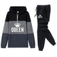 Women's Queen Print Hoodie & Sweatpants Set