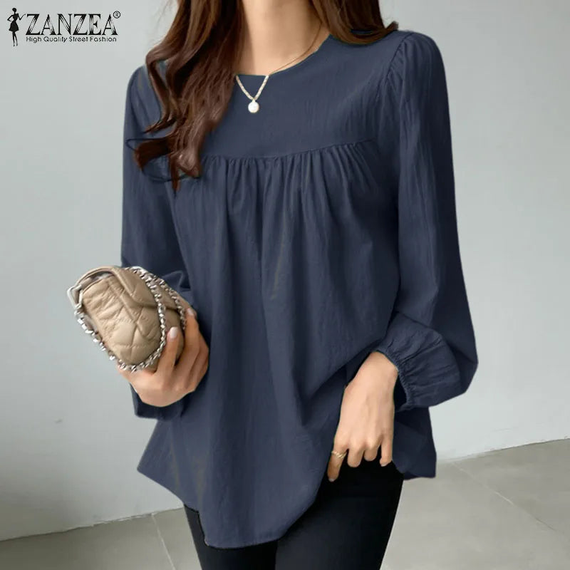 Women's Elegant O-Neck Blouse