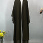 Chiffon Open Abaya Kaftan for Women