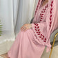 Women's Embroidered Abaya Dress with Scarf