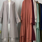 Chiffon Open Abaya Kaftan for Women
