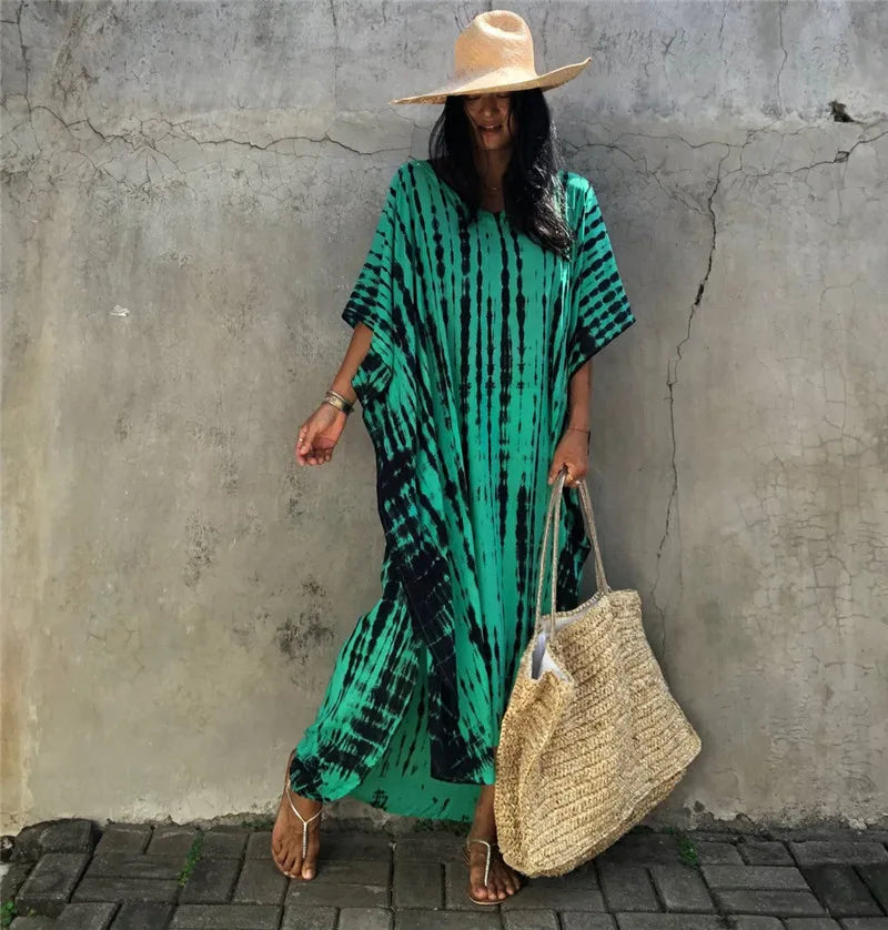 Plus-Size Women's Beach Kaftan Cover-Up