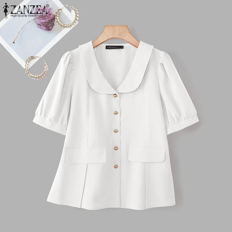 Women's Elegant Puff Sleeve Blouse