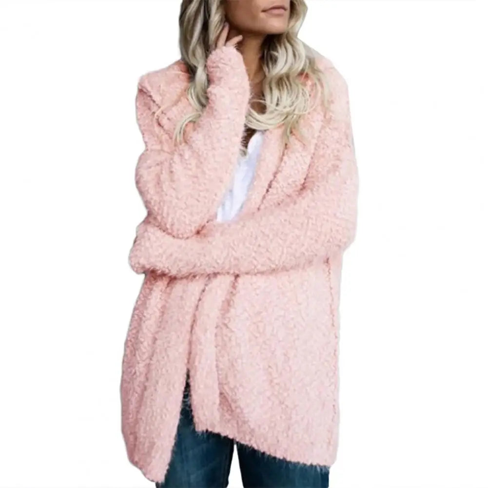 Women's Long Sleeve Hooded Cardigan Coat