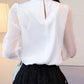 Women's Turtleneck Chiffon Blouse