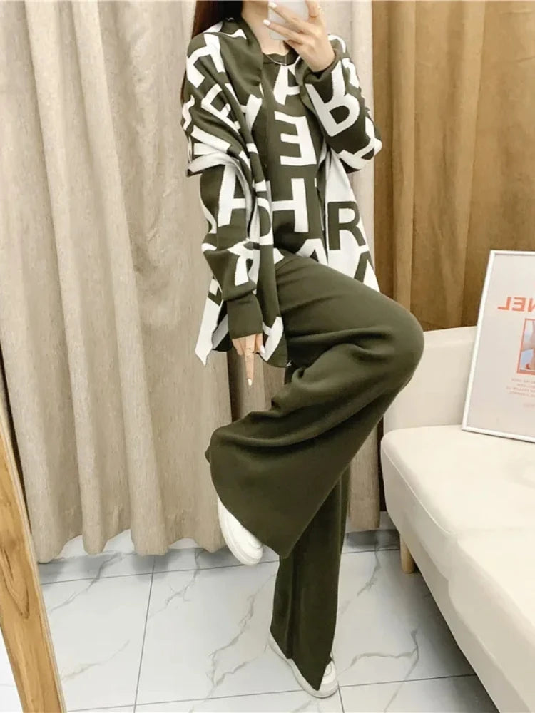 Women's 3-Piece Knit Tracksuit Set