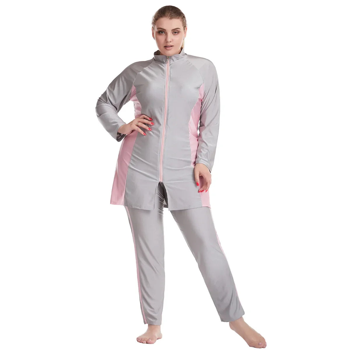 3-Piece Zipper Burkini Set