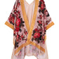 Women’s Burnout Velvet Floral Kimono Cardigan