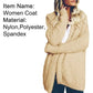 Women's Long Sleeve Hooded Cardigan Coat