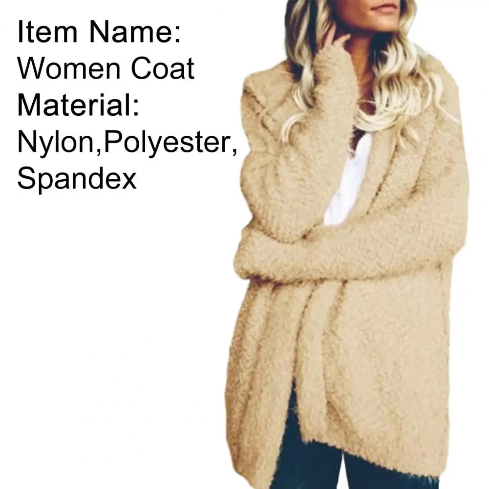 Women's Long Sleeve Hooded Cardigan Coat