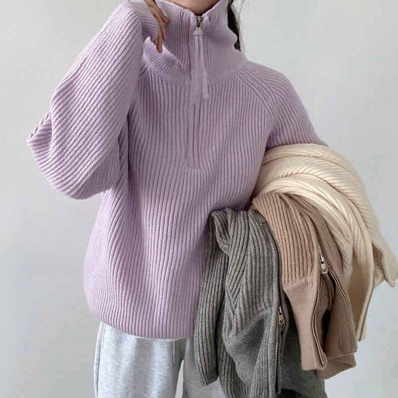 Women's Korean Turtleneck Pullover Sweater