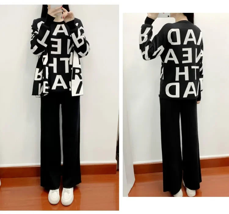 Women's 3-Piece Knit Tracksuit Set