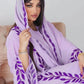 Women's Embroidered Abaya Dress with Scarf