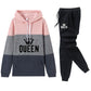 Women's Queen Print Hoodie & Sweatpants Set