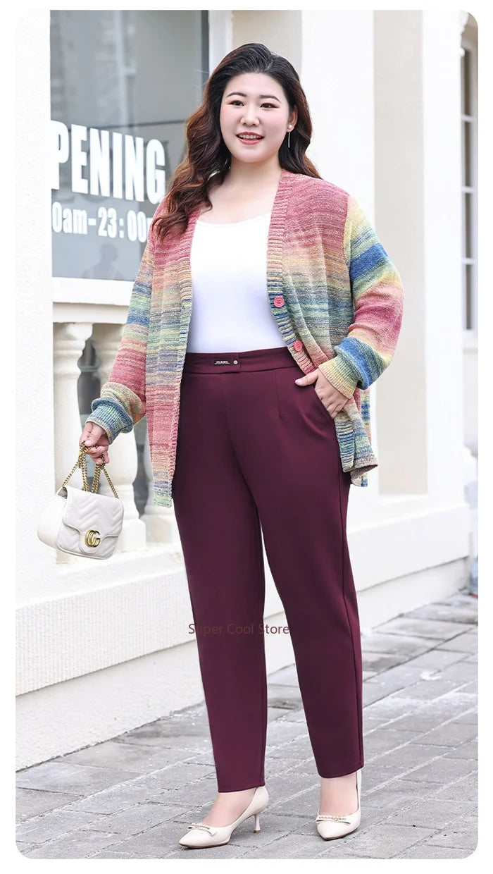 Women's Plus-Size High-Waist Pencil Pants