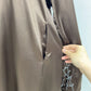 Handmade Beaded Open Abaya with Belt